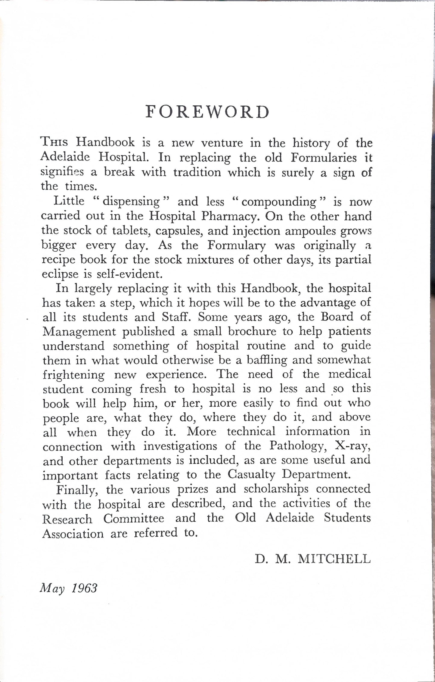 The Adelaide Hospital Handbook - Elinor D.U. Powell