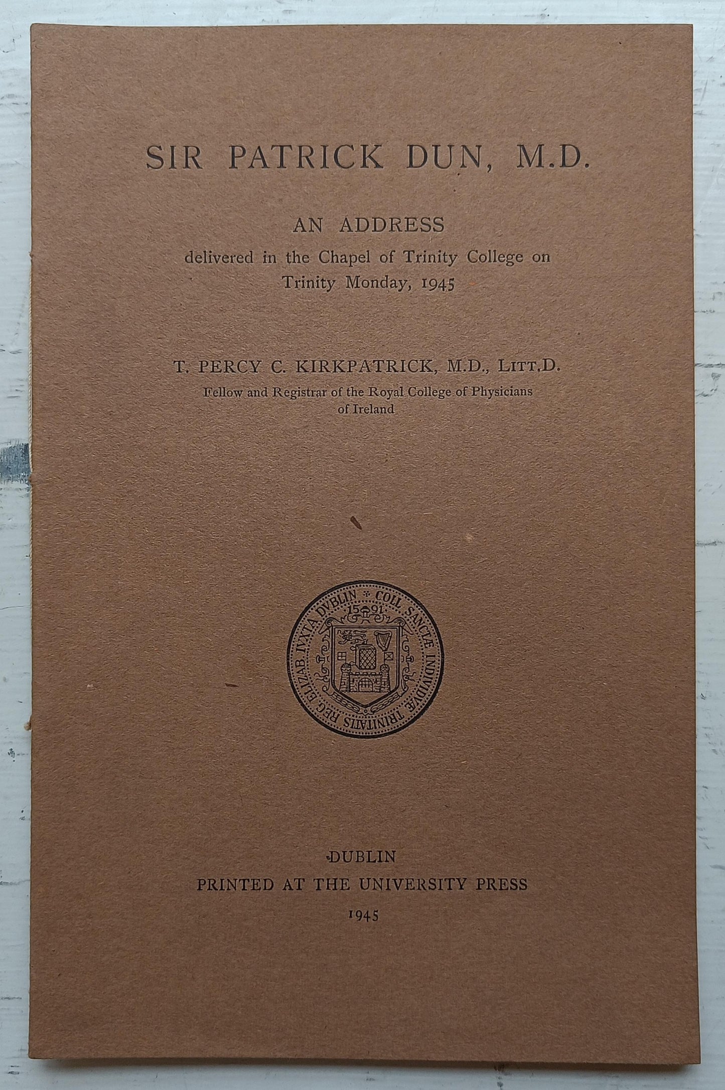 PAMPHLET BUNDLE: John Stearne and Sir Patrick Dun publications